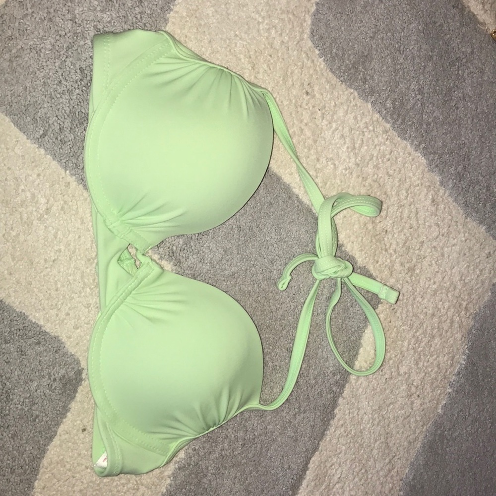 xs green swim top